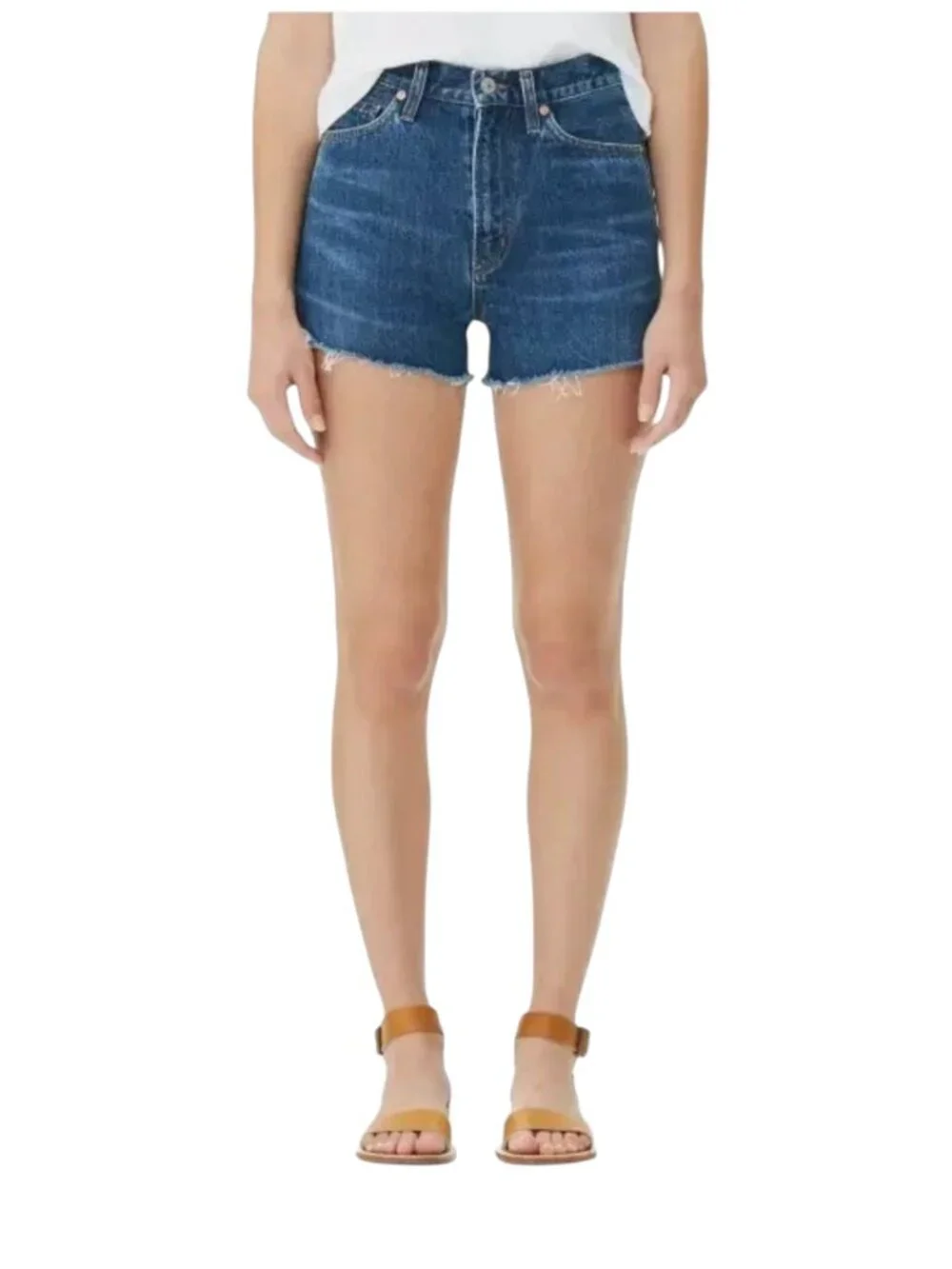 Citizens of Humanity Kristen Cut Off Denim Jean Shorts Womens 25 Blue Vintage
